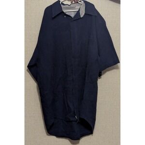 Vintage Y2K Bugle Boy Button Down Shirt Navy Blue Size Medium